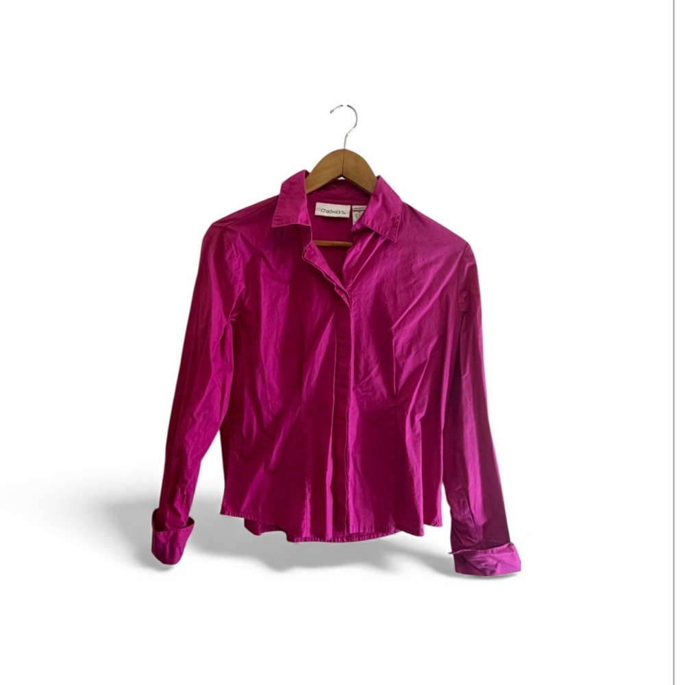 Chadwicks Vibrant Pink Button-Down Shirt